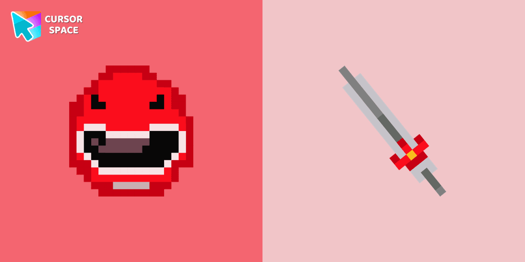 Red Power Ranger Pixel cursor cursor pack